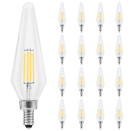 Luxrite HX10.5 LED Light Bulbs 4.5W 60W Equivalent 500LM 4000K Cool White Dimmable E12 Base, 16PK LR21672-16PK